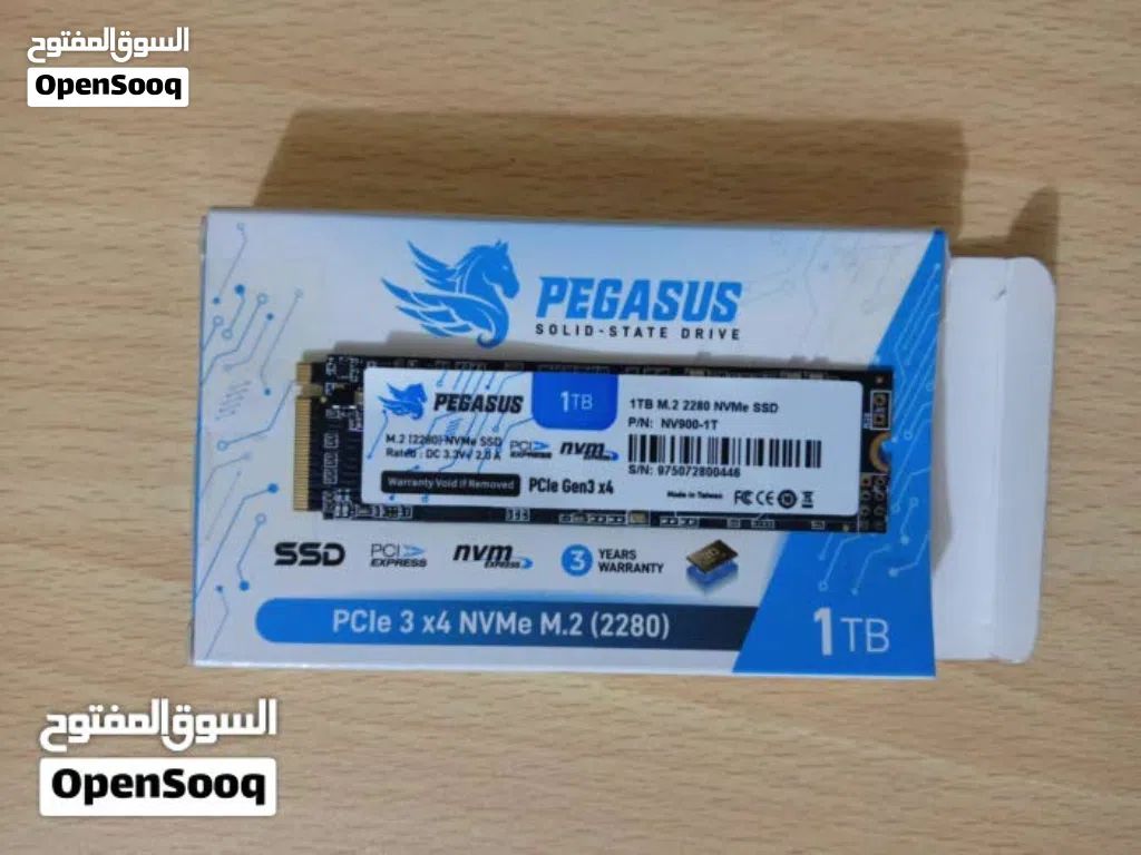 هارد SSD Pegasus 1TB M.2 NVMe أصلي بحالة الوكالة - فحص صحة 100%