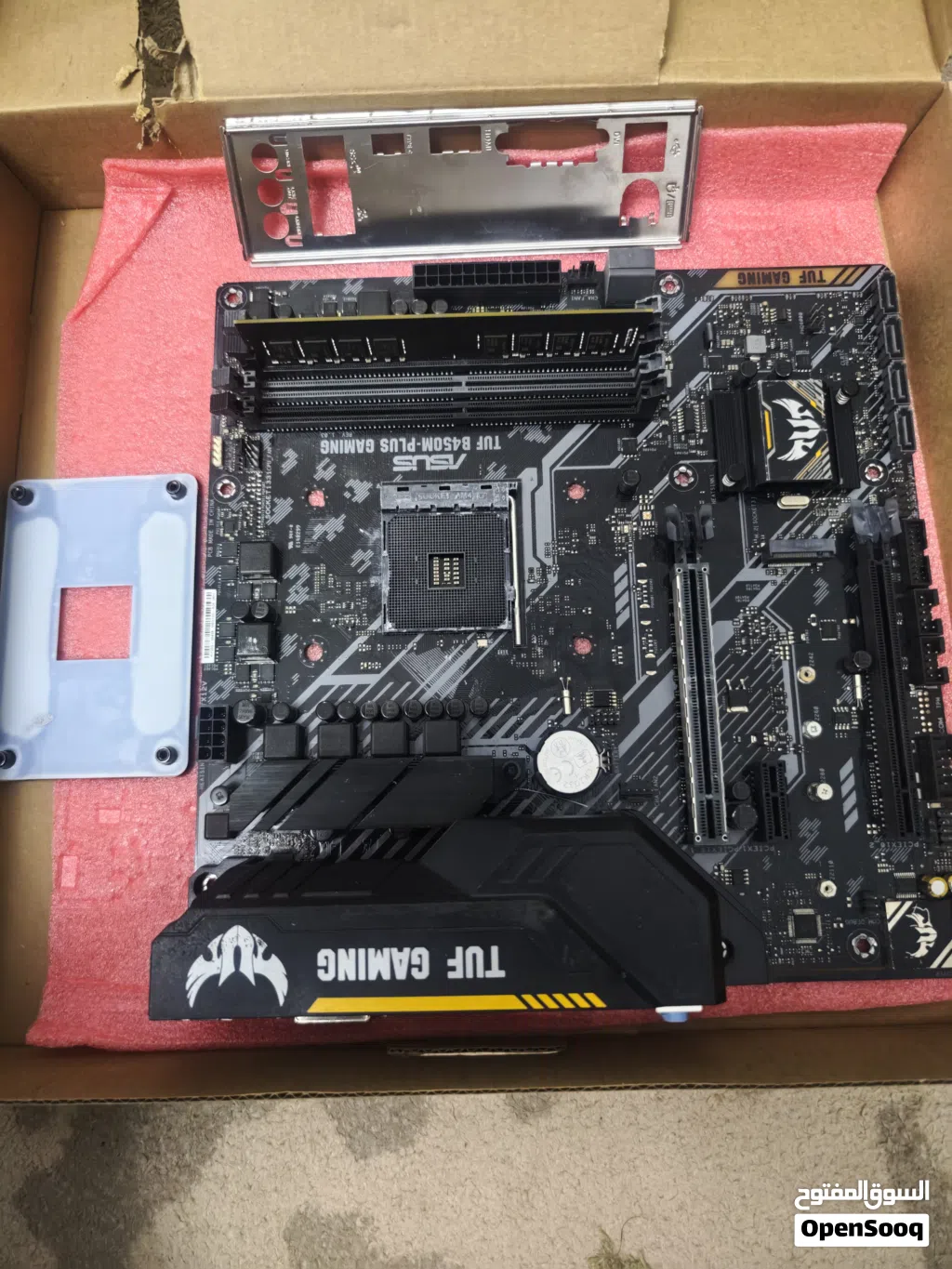 لوحة ام احترافية asus TUF Gaming b450 + مبرد ستوك am4