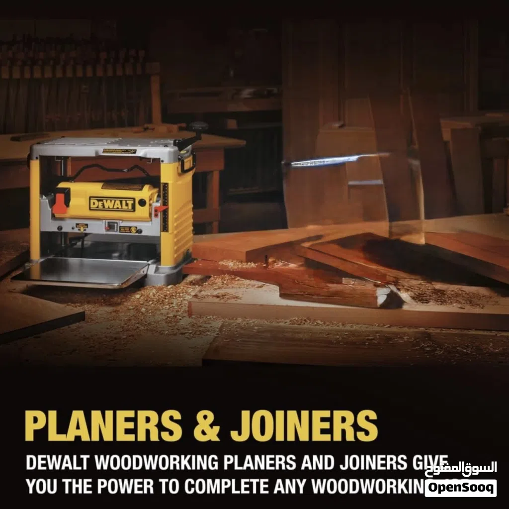رابوخ ديولت DEWALT Benchtop Planer, 15-Amp, 12-1/2-Inch, 3-Knife Cutter, 20,000 RPM, Corded (DW734)