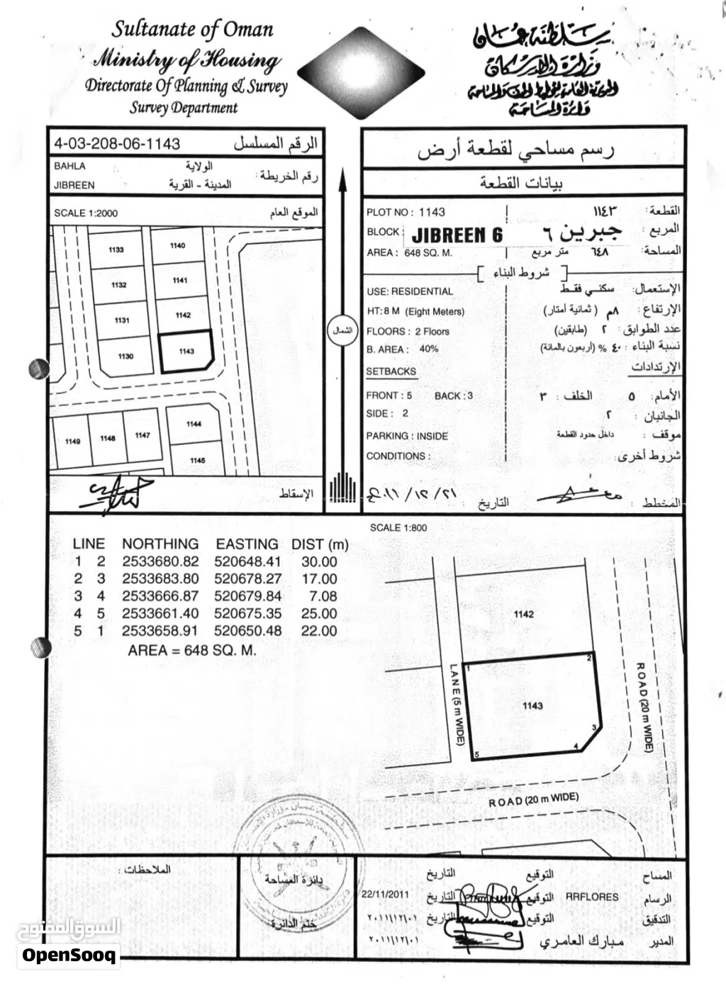 ارض سكني جبرين 6 كورنر