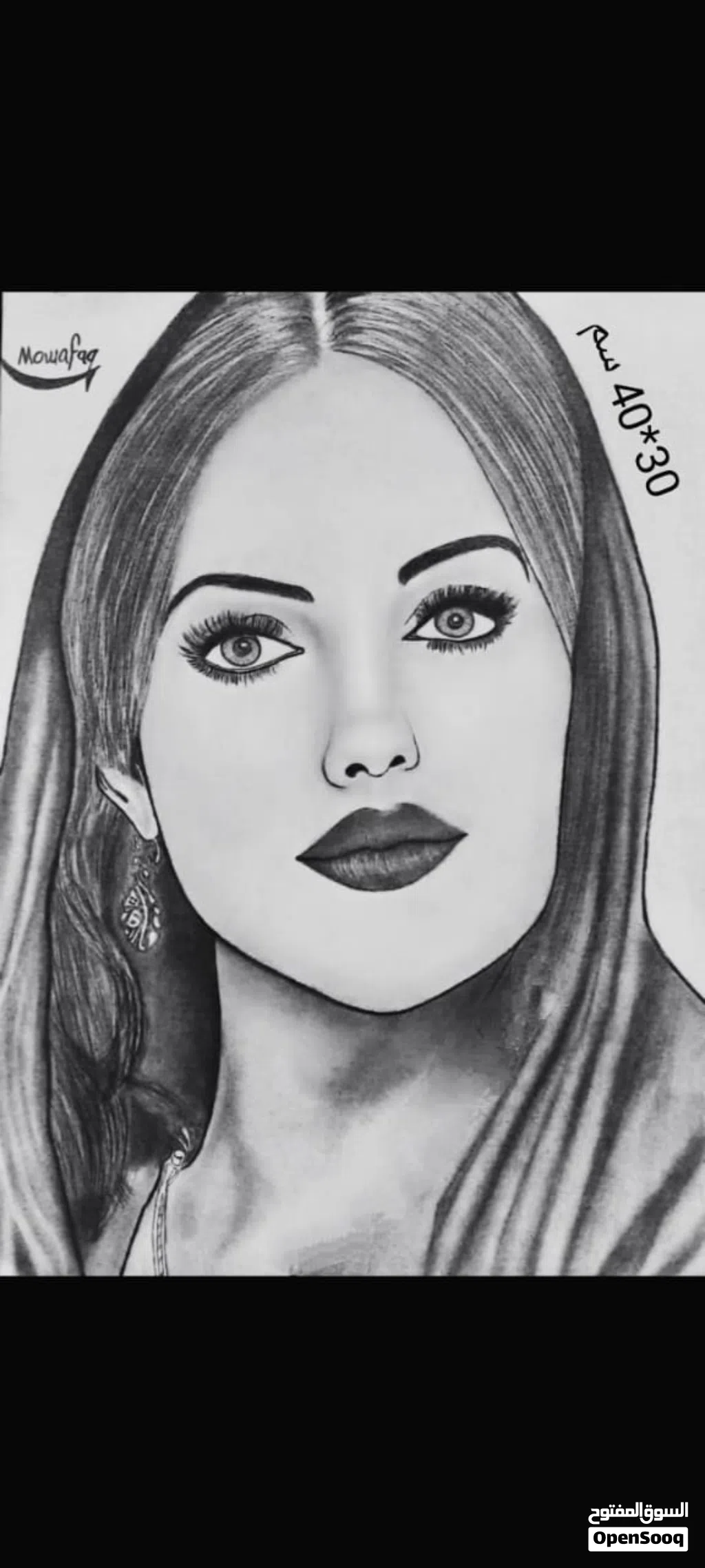 رسم يدوي بأحجام مختلفة حسب الطلب بنصف السعر