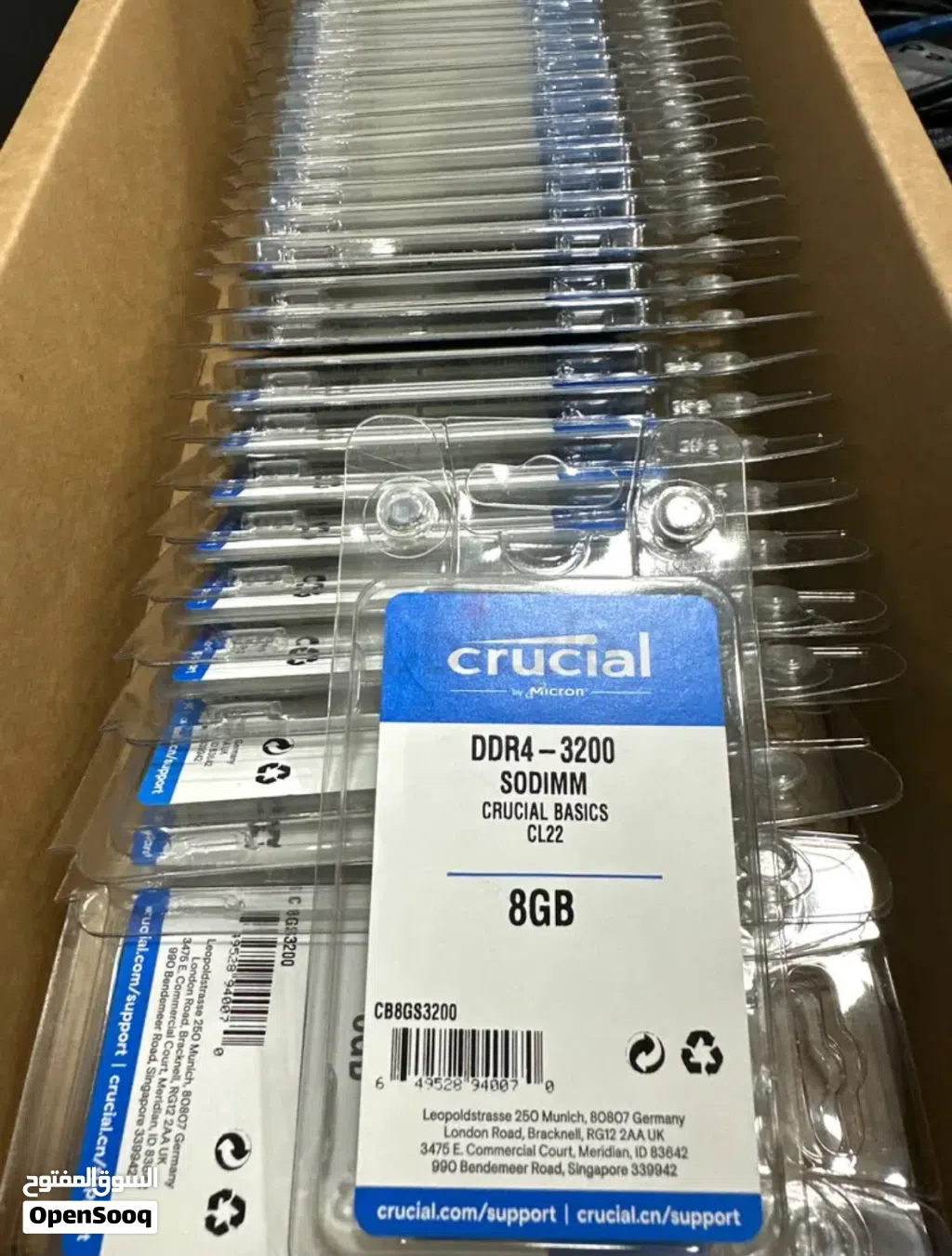 Crucial DDR4 3200 8GB SODIMM RAM; AED 150 per stick