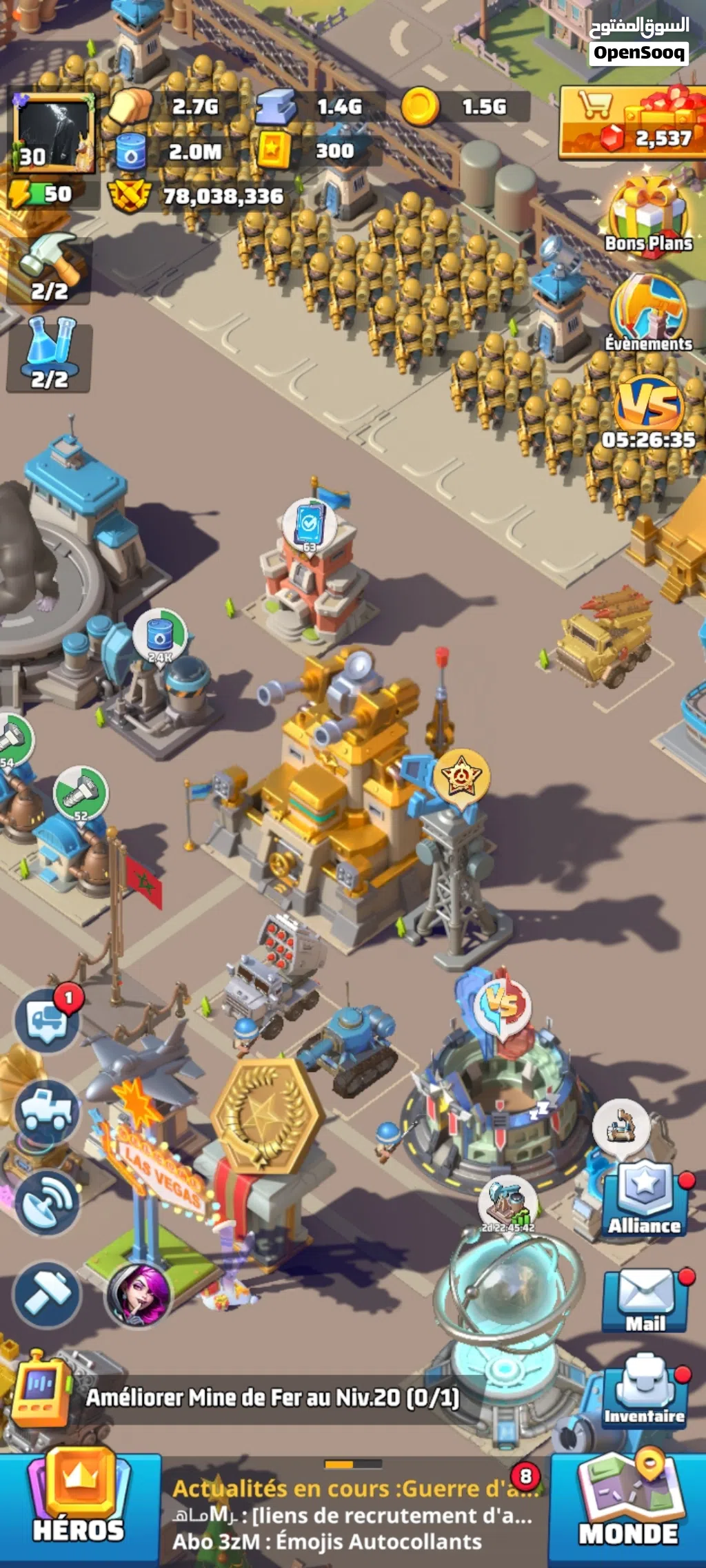 بيع حساب LastWar ليفل 30