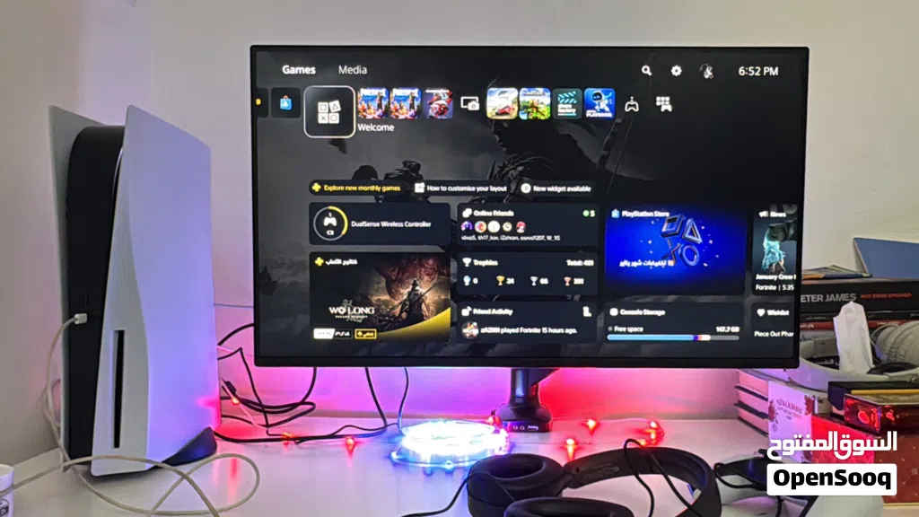شاشة LG مستخدمة شهرين مع ستاند 120hz