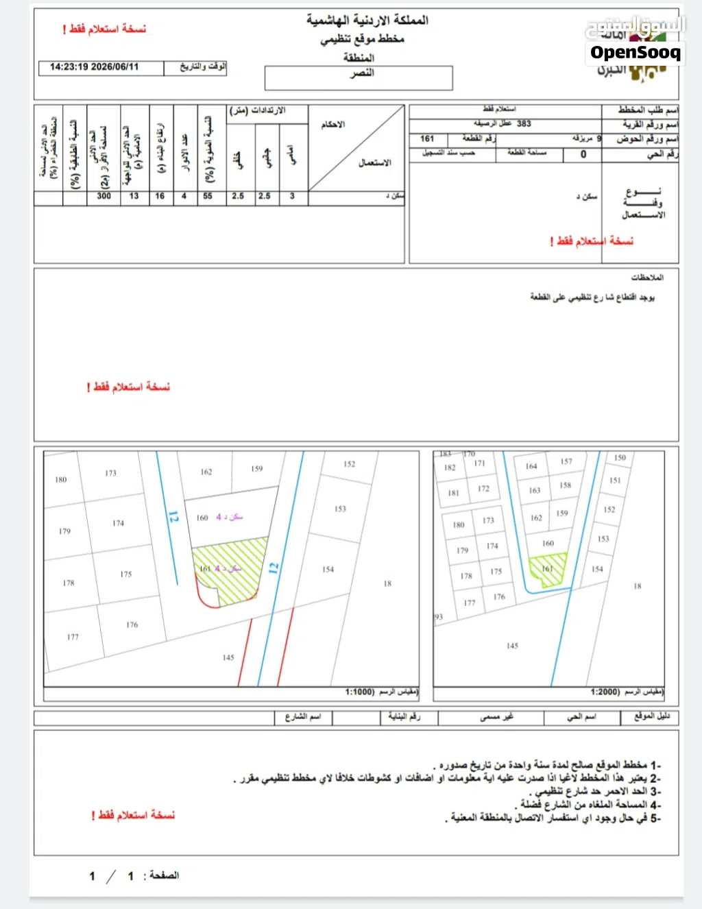 ارض للبيع على 3 شوارع بسعر مغري