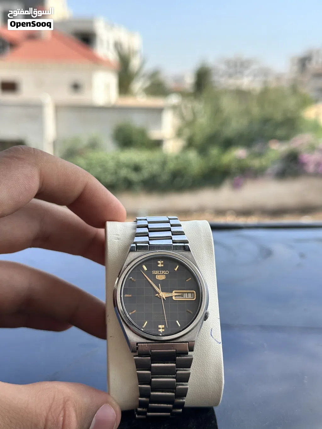 لهواة والتميز.. ساعة Seiko 5 Vintage "بلو تشيكر" نادره- إصدار السبعينات بسعر حرق