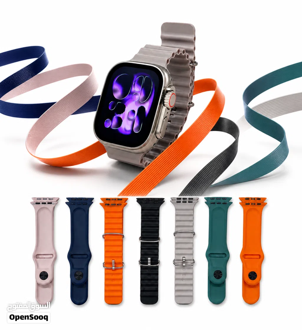 ساعة ULTRA3 الذكية بشاشة 2.01 إنش مع 7 أساور – إصدار HiWatch Pro