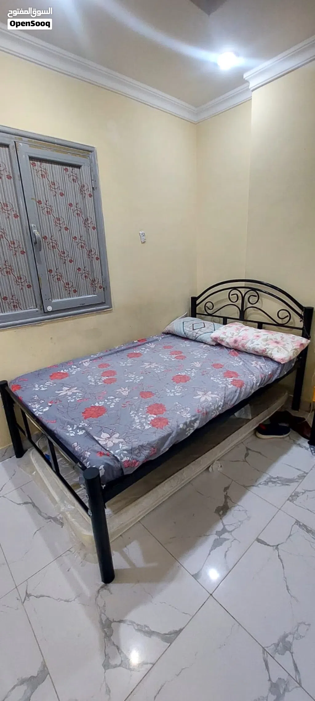 House hold item, Refrigerator, bed set, washing machine, plastic table with chair