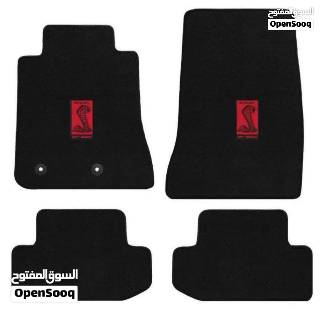 دواسات موستينج شيلبي gt 350 اصلية موديل 2015-2021 black floor mats carpet shelby gt 350