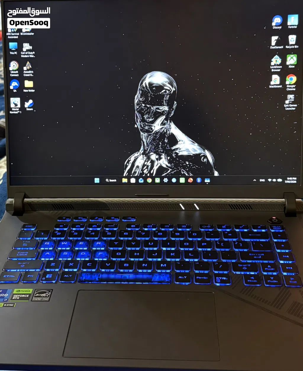 للبيع لابتوب قيمنق ASUS ROG Strix G16 مُرقّى 32GB RAM / 1.5TB SSD بحالة الوكالة