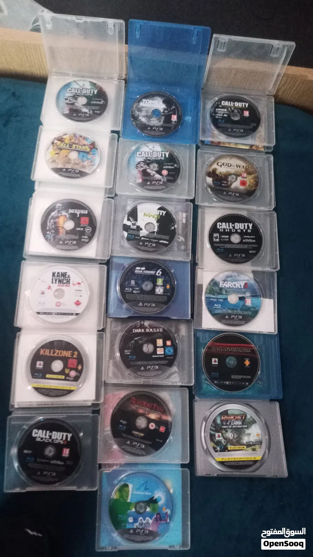 سيديات PS3 بحاله الوكاله فش ولا اي شخط مأثر فيهم اغلبهم جداد وبلمعوا