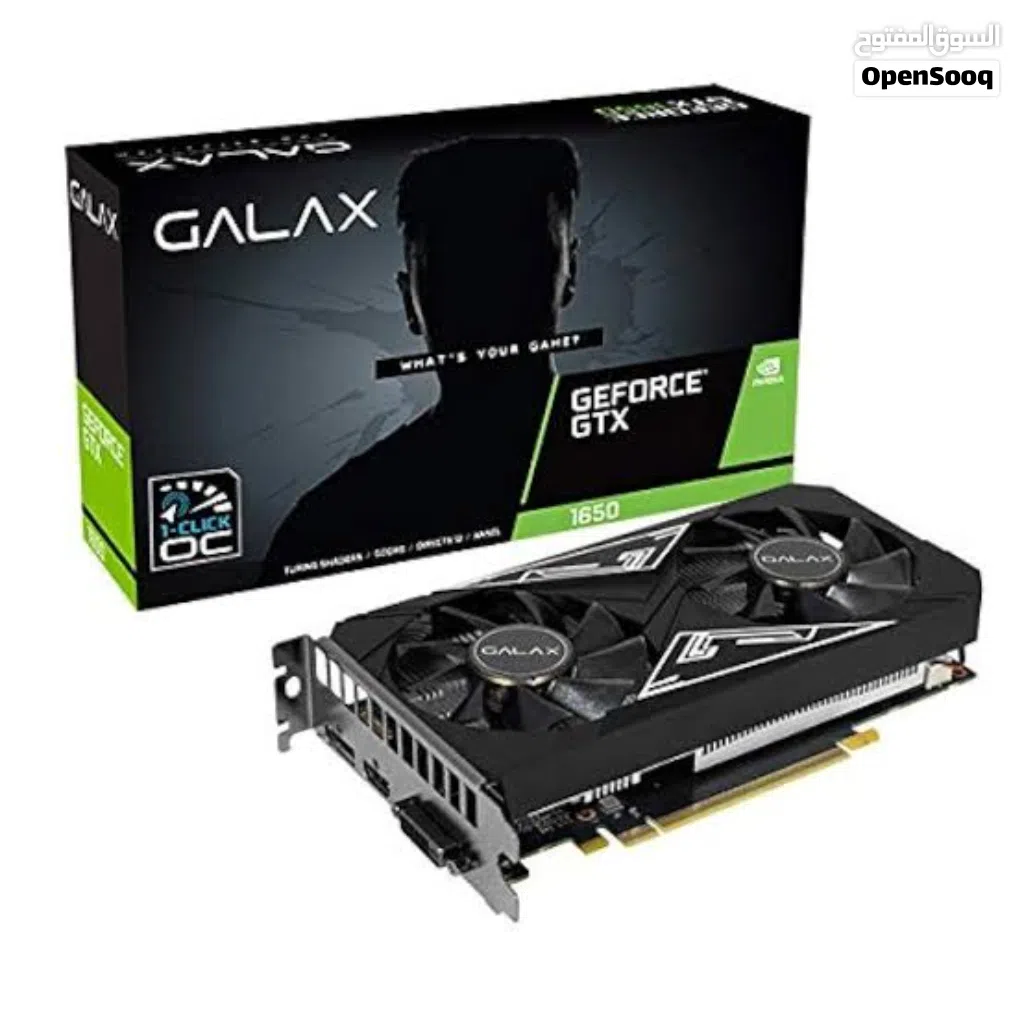 كرت gtx1650 ddr6 جديد مع الظمانه