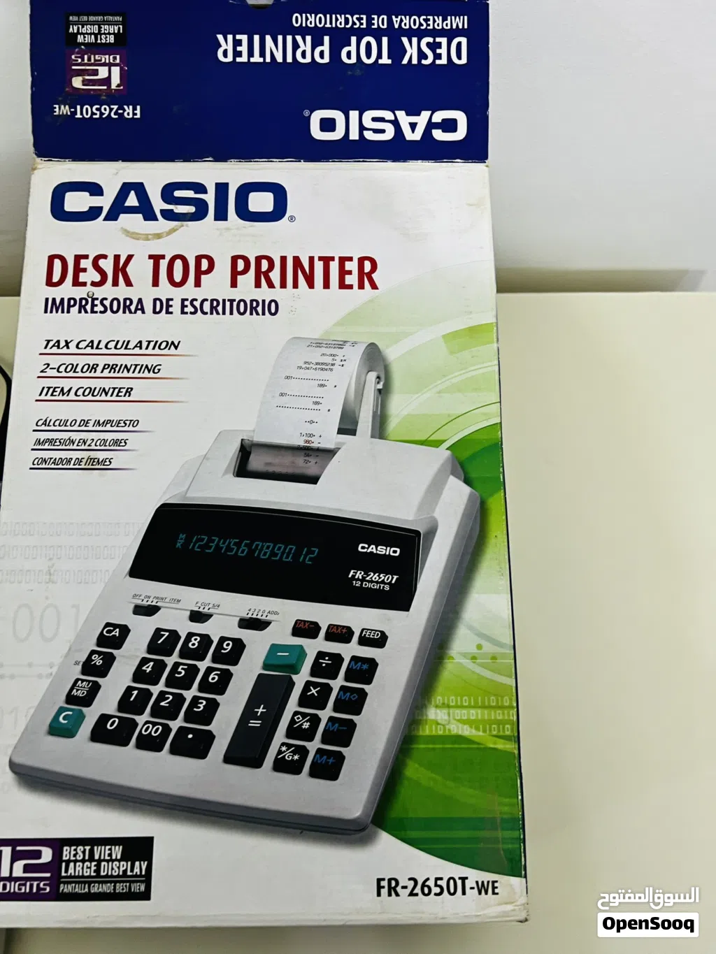 � حاسبة كاسيو CASIO FR-2650T بطابعة مدمجة – حالة ممتازة مع الكرتون الأصل