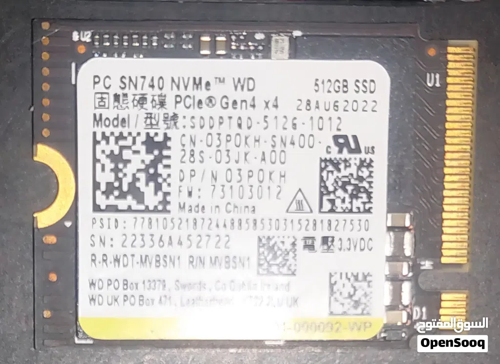 WD 512GB SSD Nvme mini size