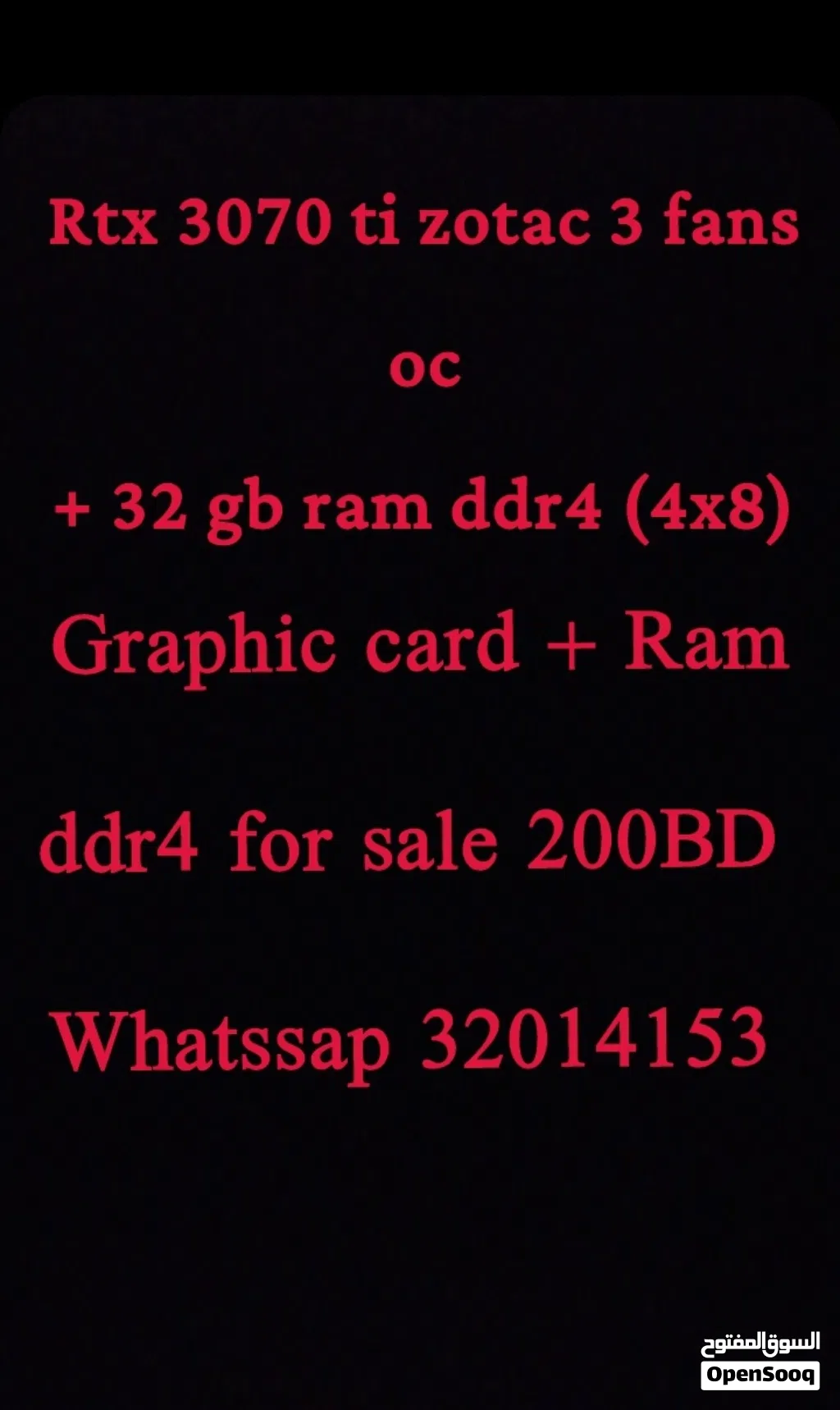 3070 ti zotac 3 fans oc + 32 gb ram ddr4
