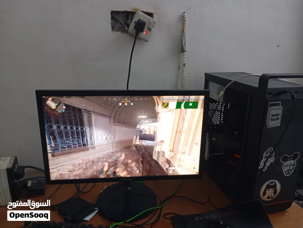 كيمنك pc + شاشه سامسونك 550 وبي محال
