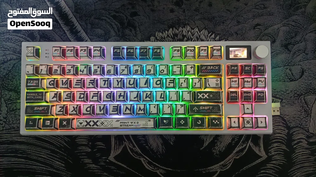 كيبورد Attack Shark K86 معدل للبيع نظيف + إضافات.