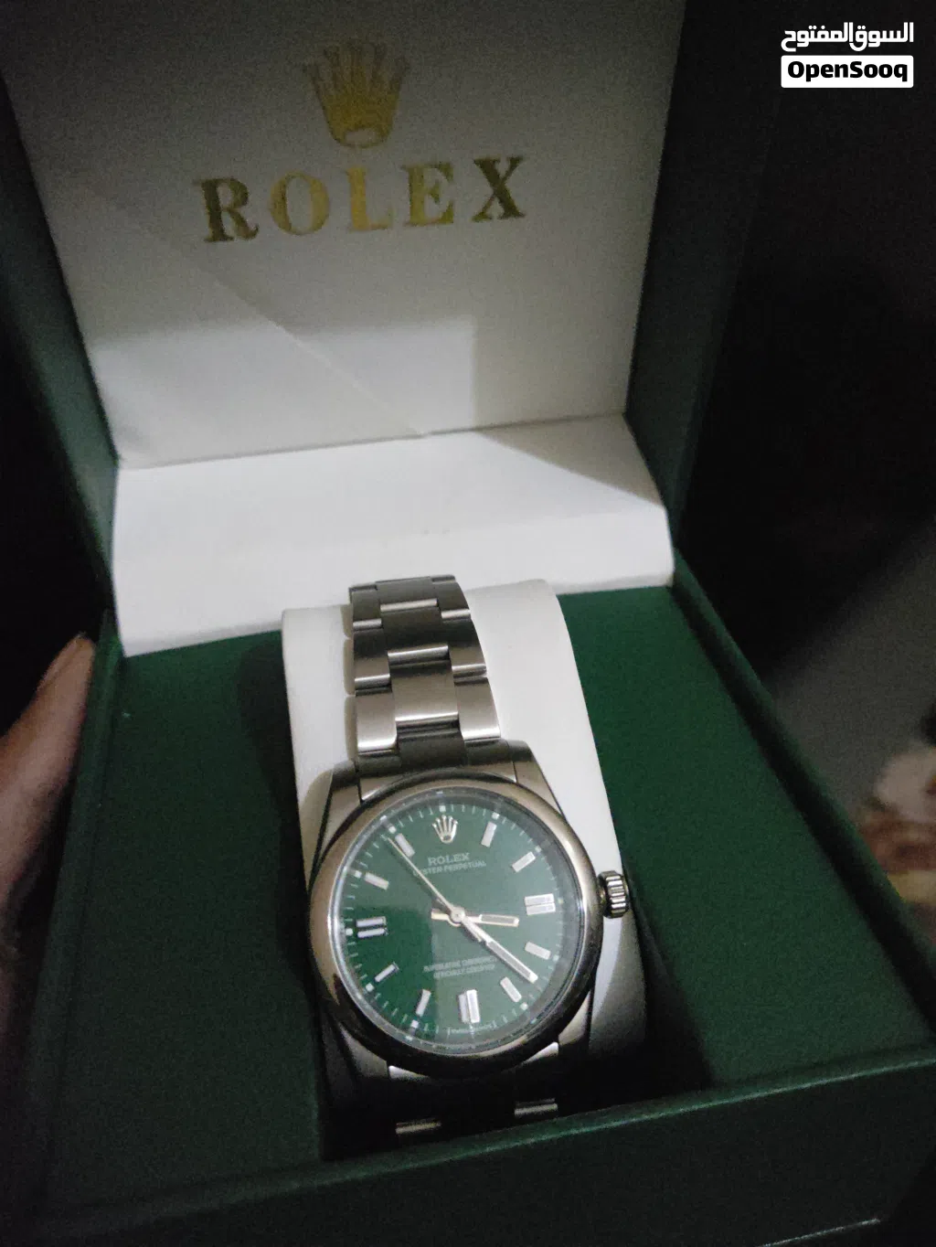 Rolex Oyster Perpetual Green Dial (كوبي )