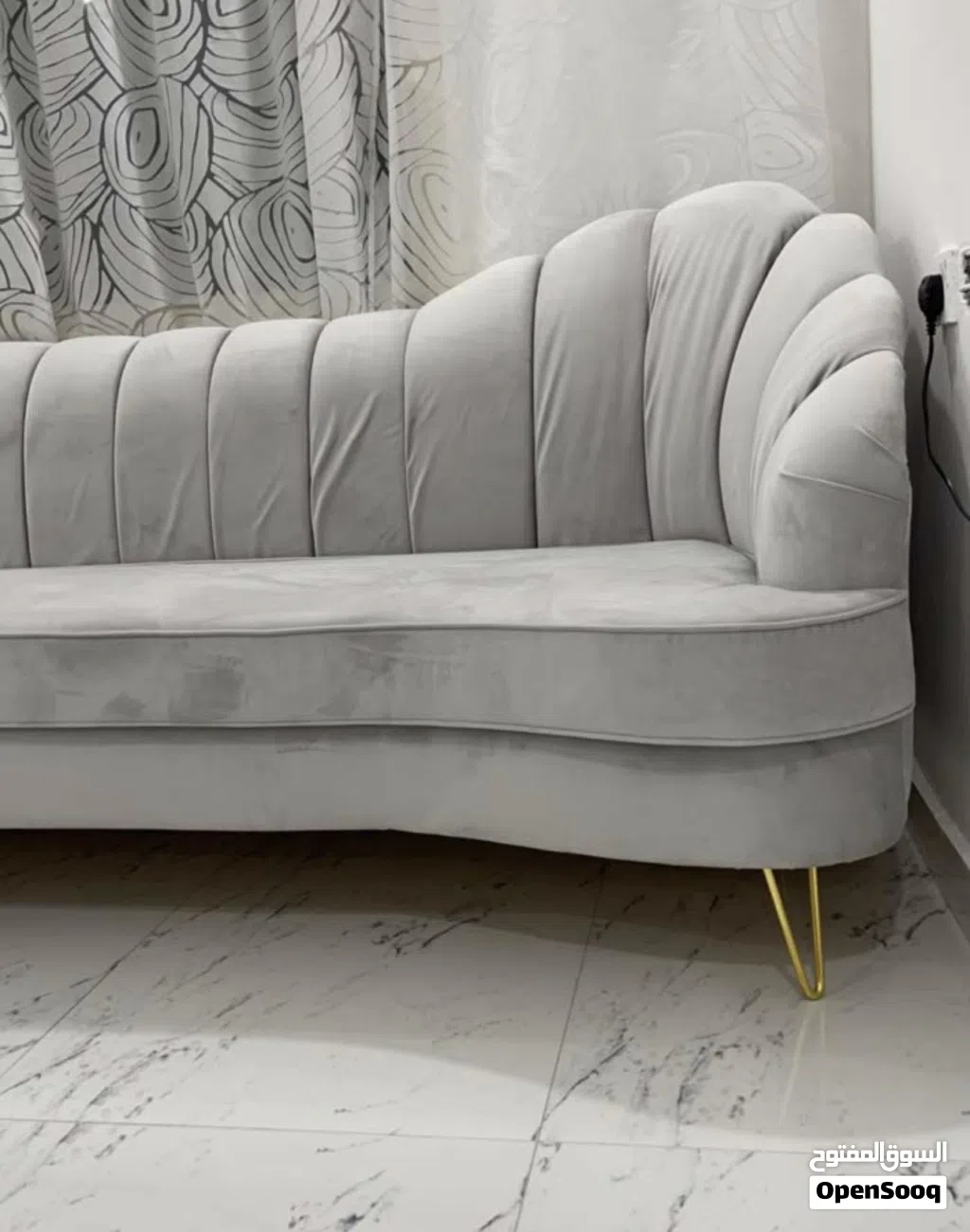 كنب sofa لون رمادي