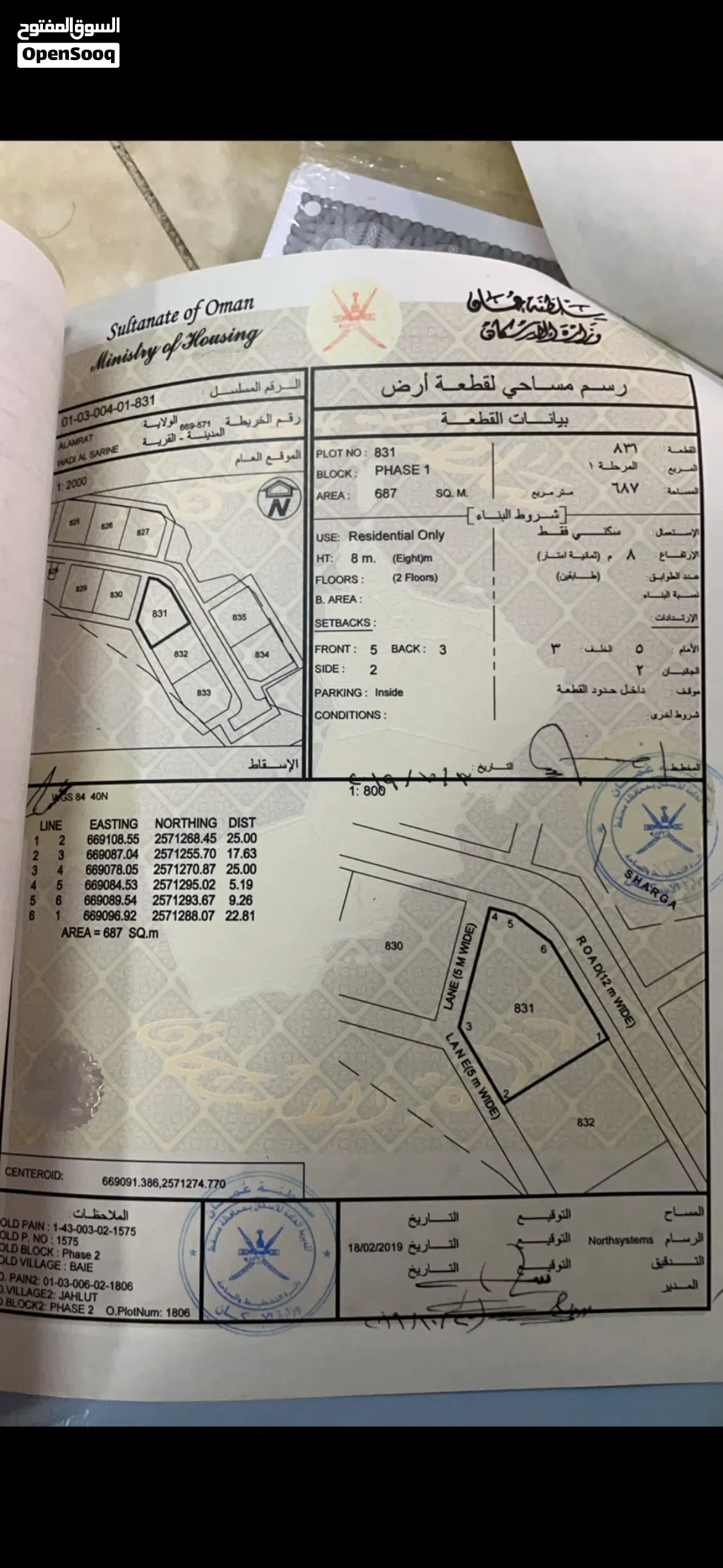 للبيع ارض سكنيه