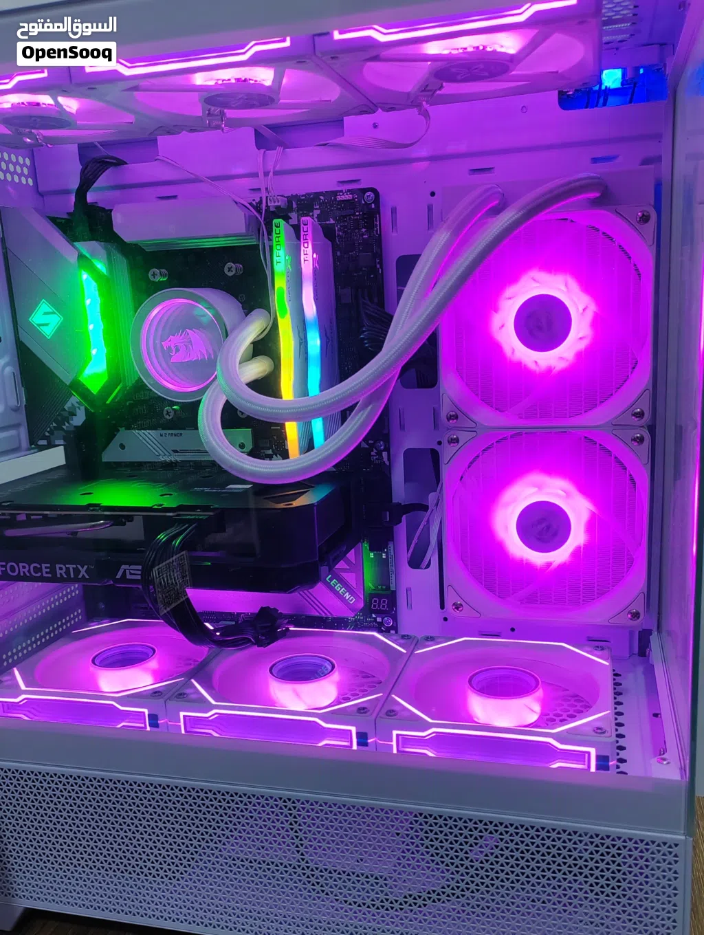 Pc للبيع Cpu:RYZEN 7 5700X معالج Gpu:RTX 5060Ti (16)GB VRAM asus 2 fan كرت شاشة MP:asroc B550