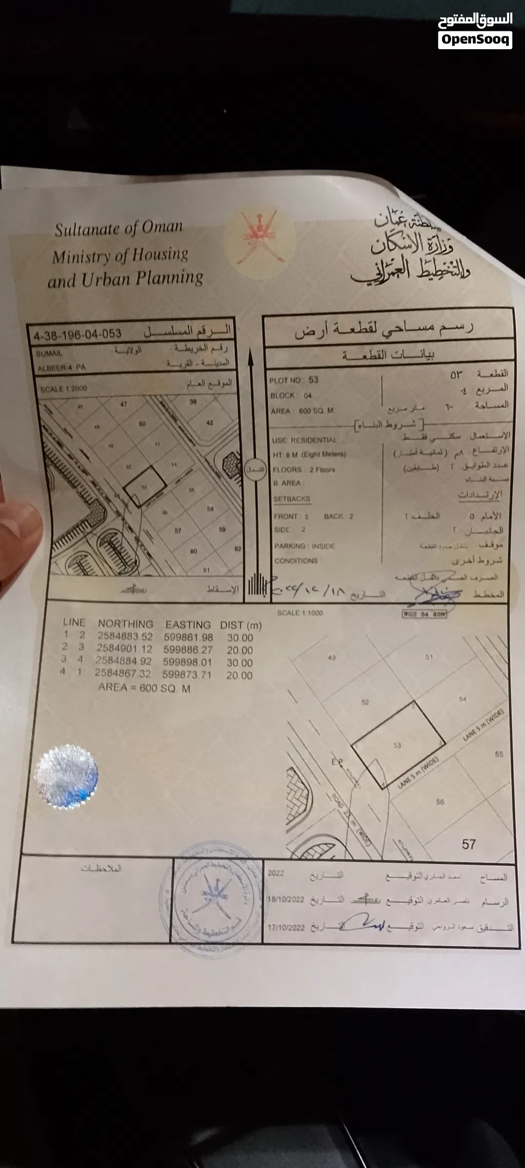 ارض سكني للبيع