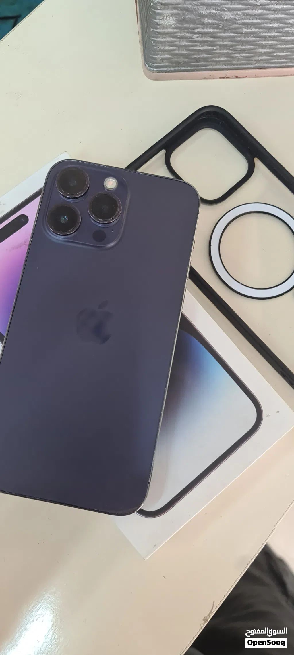 ايفون 14برو ماكس الجهاز نضيف مغير شاشه اوليد GX وبطاريه