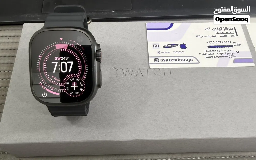 Apple Watch Ultra 3 49MM GPS + Cellular black titanium used.