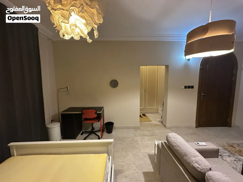 Luxury studio room with attached bathroom