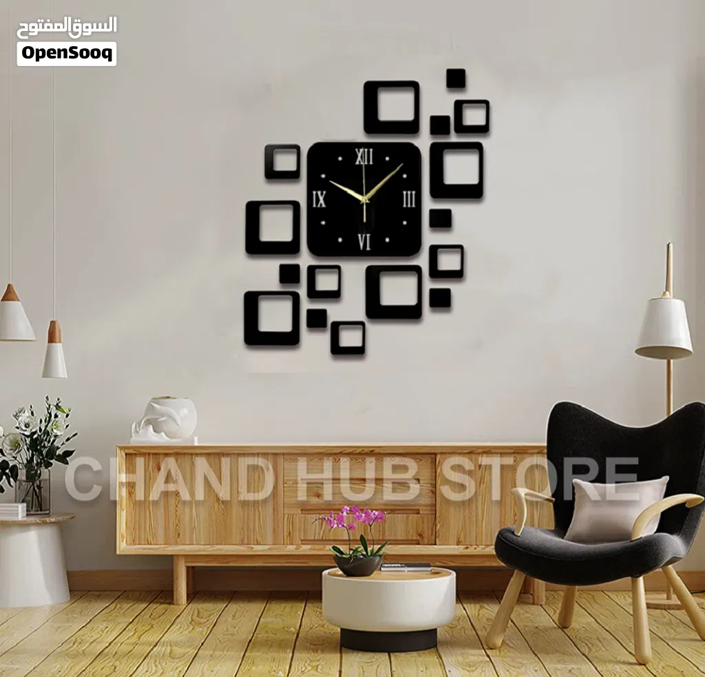 Beautiful wall clock in black colour...