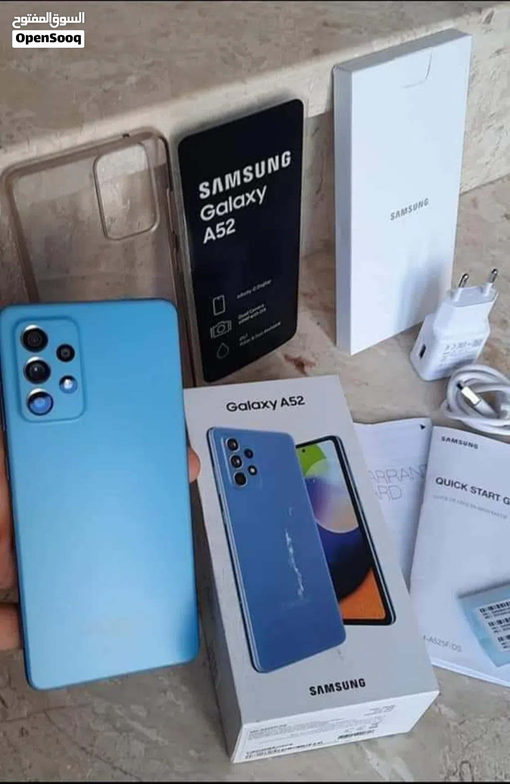 اخو الجديد Samsung A52 رام 8 جيجا 256 أغراضة والكرتونه الأصلية متوفر توصيل