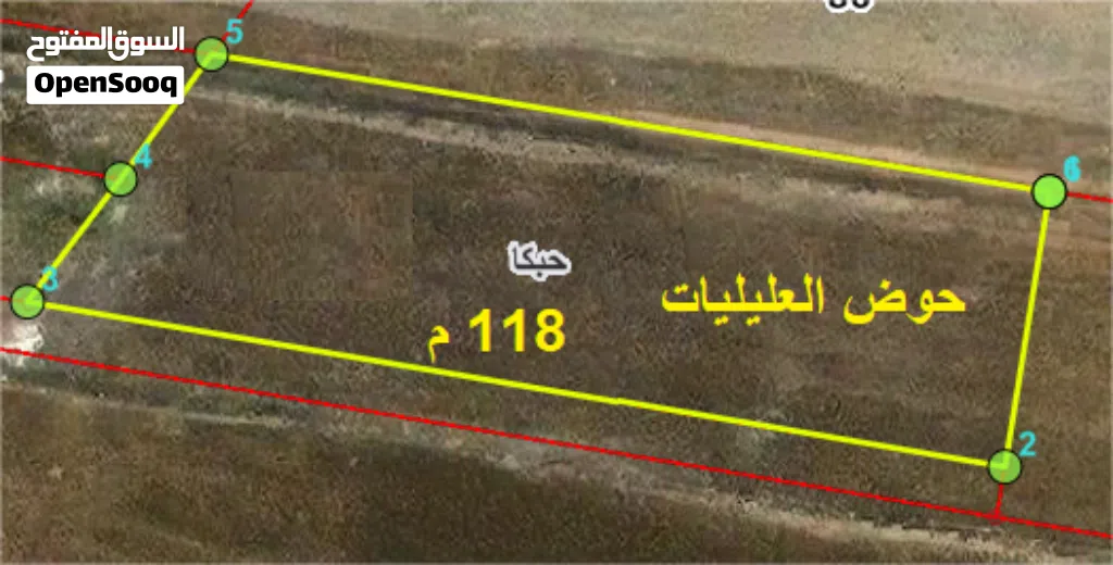 ارض 3606 متر-بقوشان مستقل - العليلات - على حد الافراز- مميزة جدا بسعر 40د\م