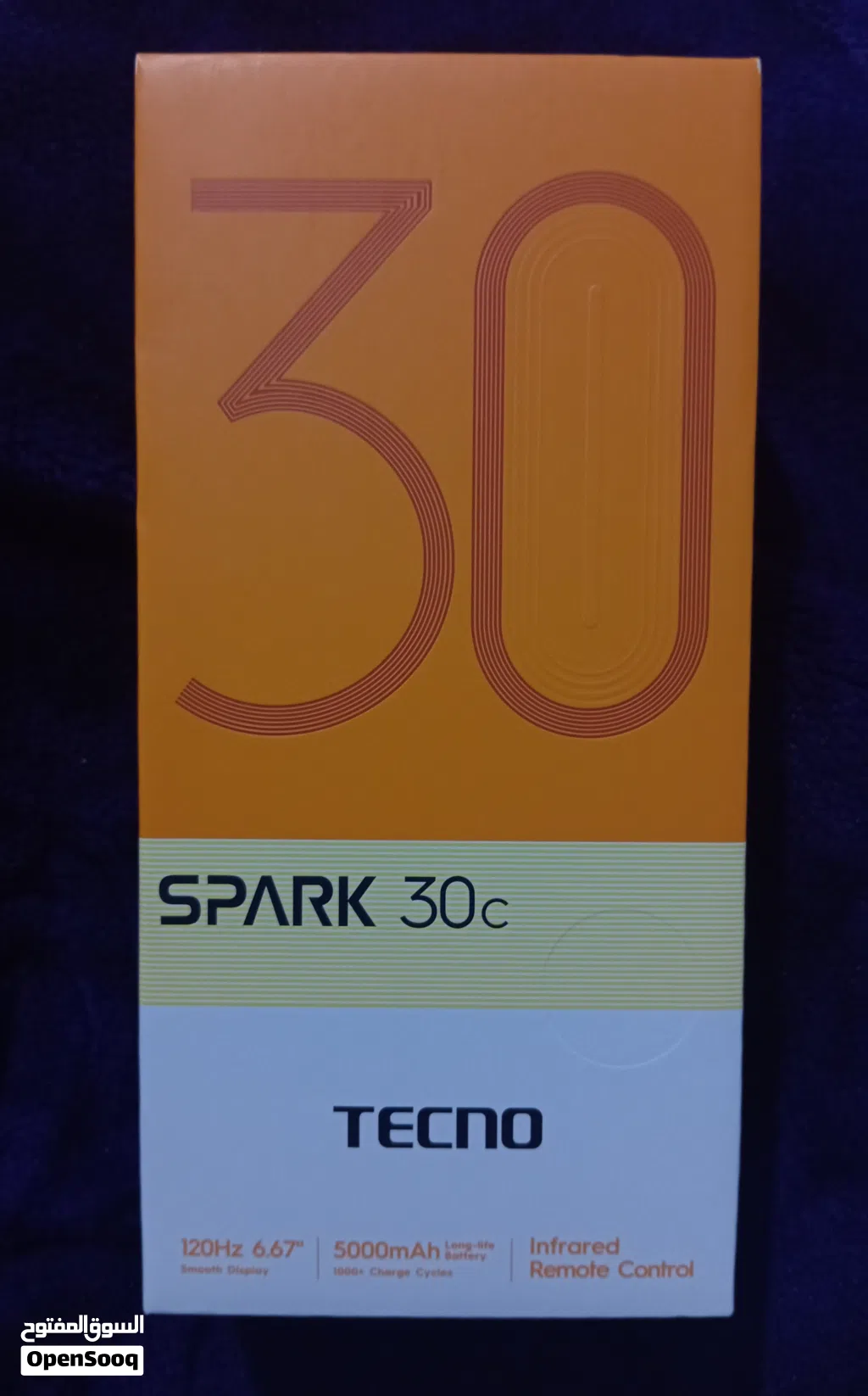 هاتف تكنو سبارك 30c شبه جديد خبش لا معاه باكوه وشحنه الأصلي.