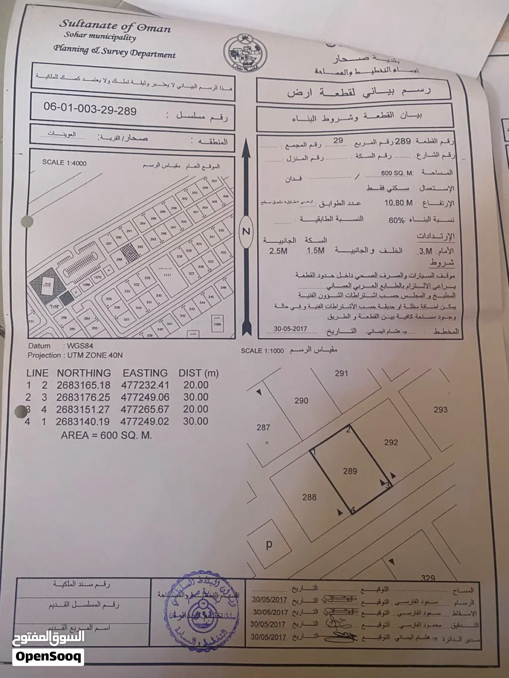 للبيع اراضي شبك سكنية في صحار في العوينات 29