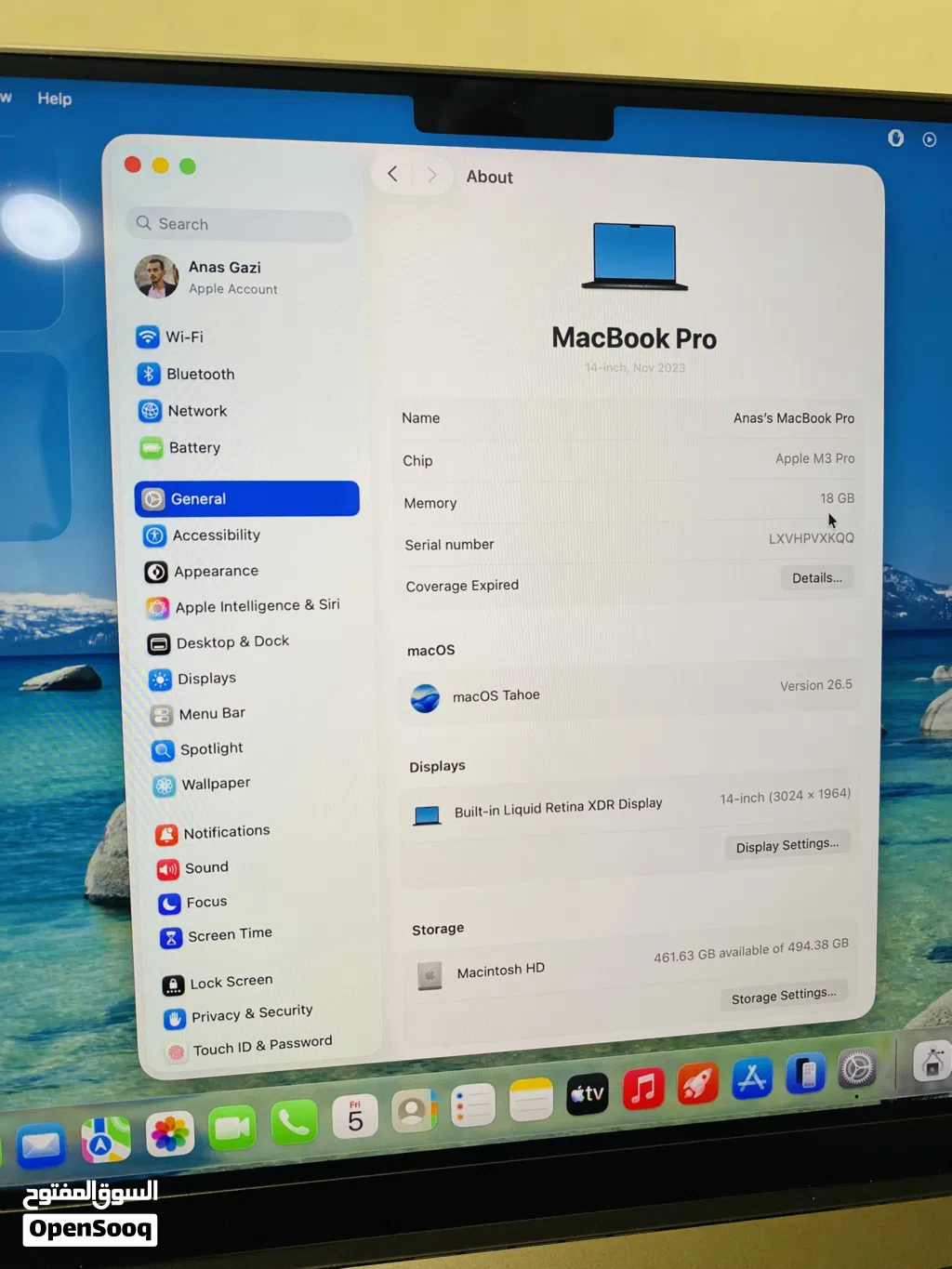 Macbook pro 14-inch (M3 pro) 18GB Ram/512GB Ssd