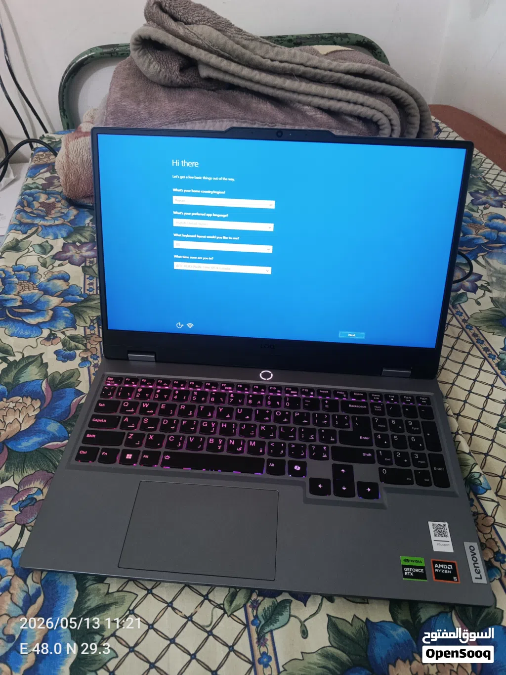 Gaming laptop Lenovo lOQ Ryzen 5.8645HS 16gb Ram 512gb ssd Graphics card Rtx 3050 6gb like new.