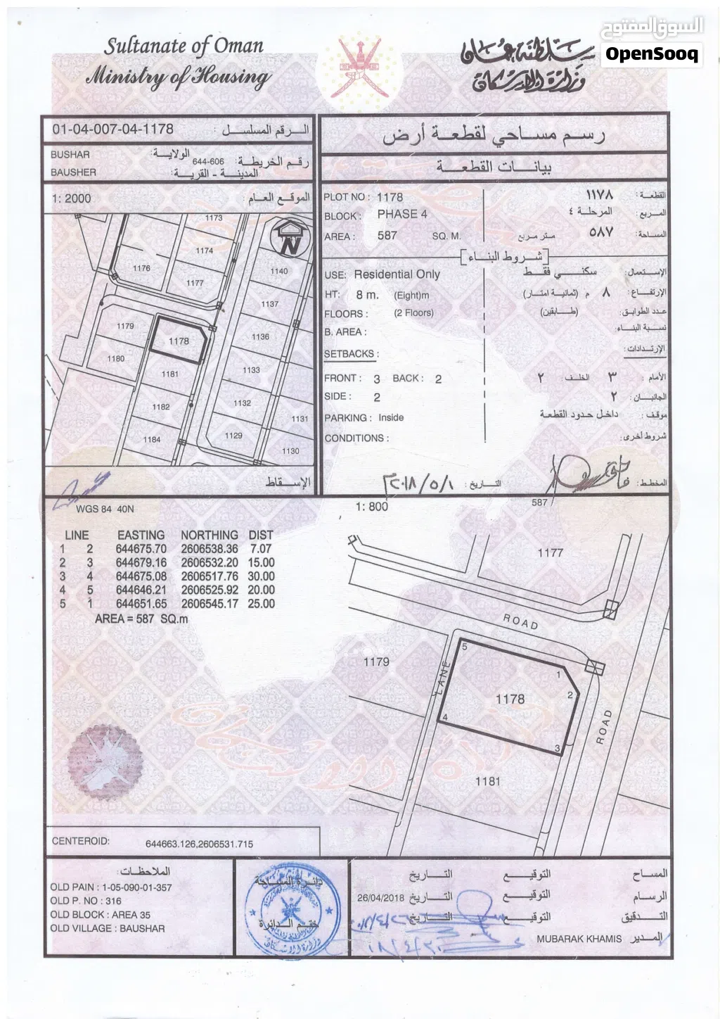 للبيع مبنى سكني من فلتين بمساحة 1440م2 قيد الانشاء