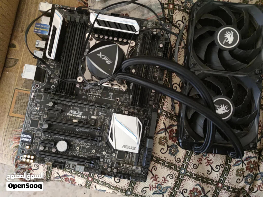 معالج و بورد وتبريد مائي core i5 5820k