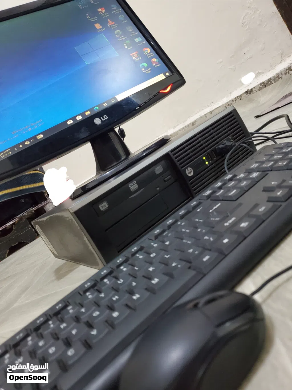 كمبيوتر متكامل HP Core i5 الجيل الثالث مع شاشة LG 19 نظيف جداً للبيع