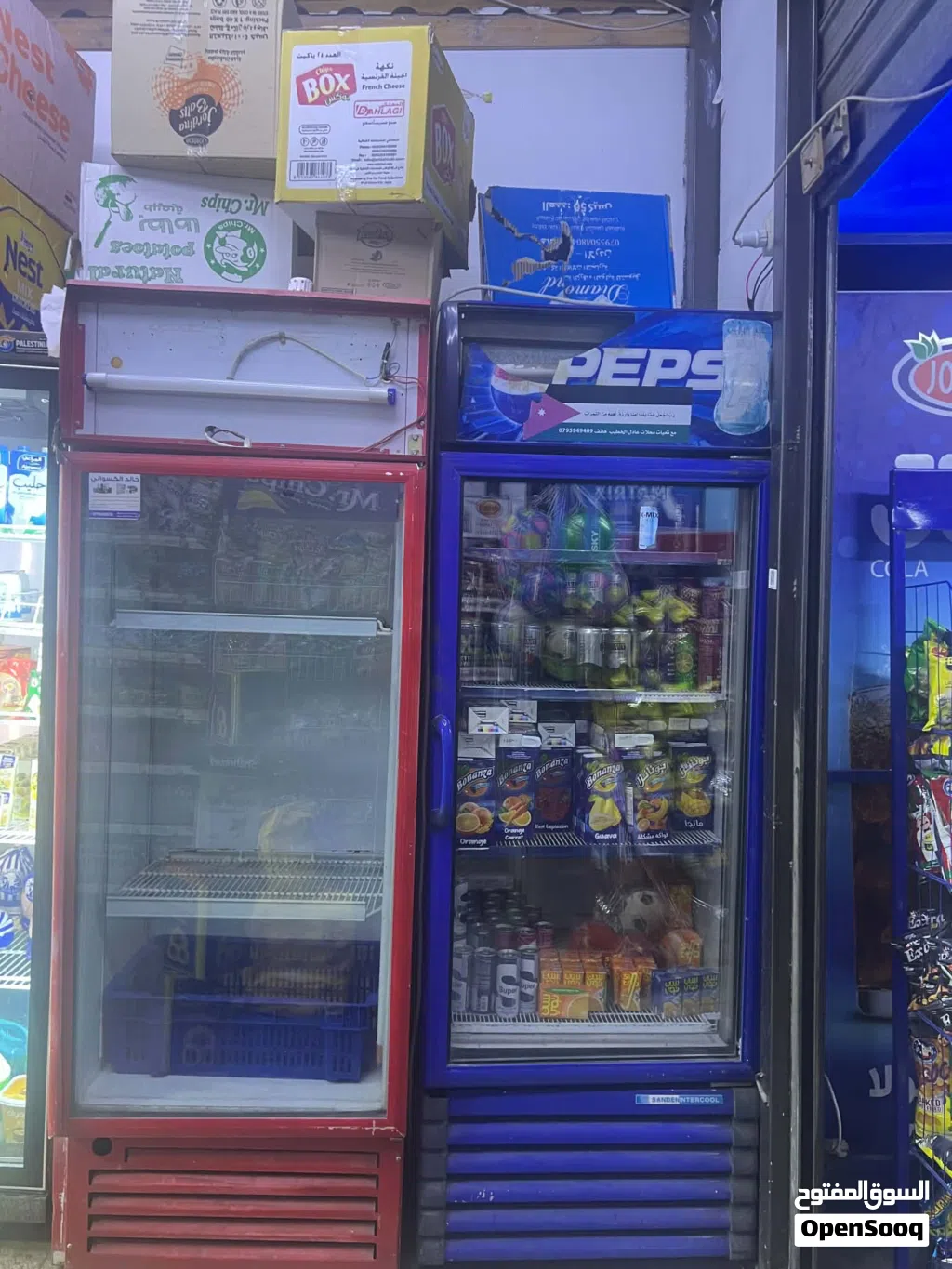 ثلاجتين كولا وببسي باب بسعر حرق