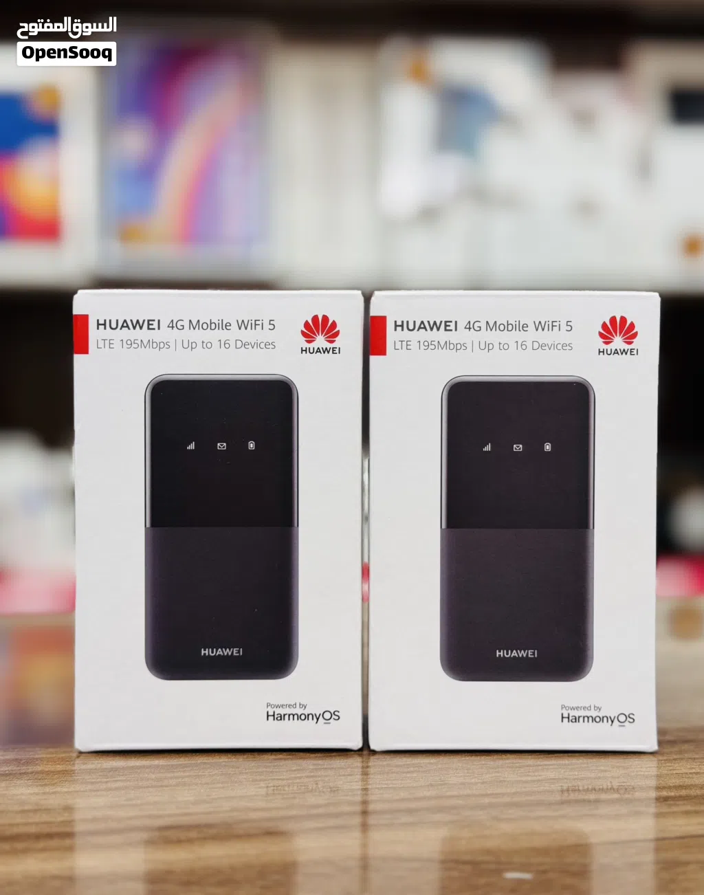 HUAWEI 4G mobile WiFi 5 LTE 195mbps up to 16 devices مودم محولة من شركة هواوي يدعم شريحة 4 جي