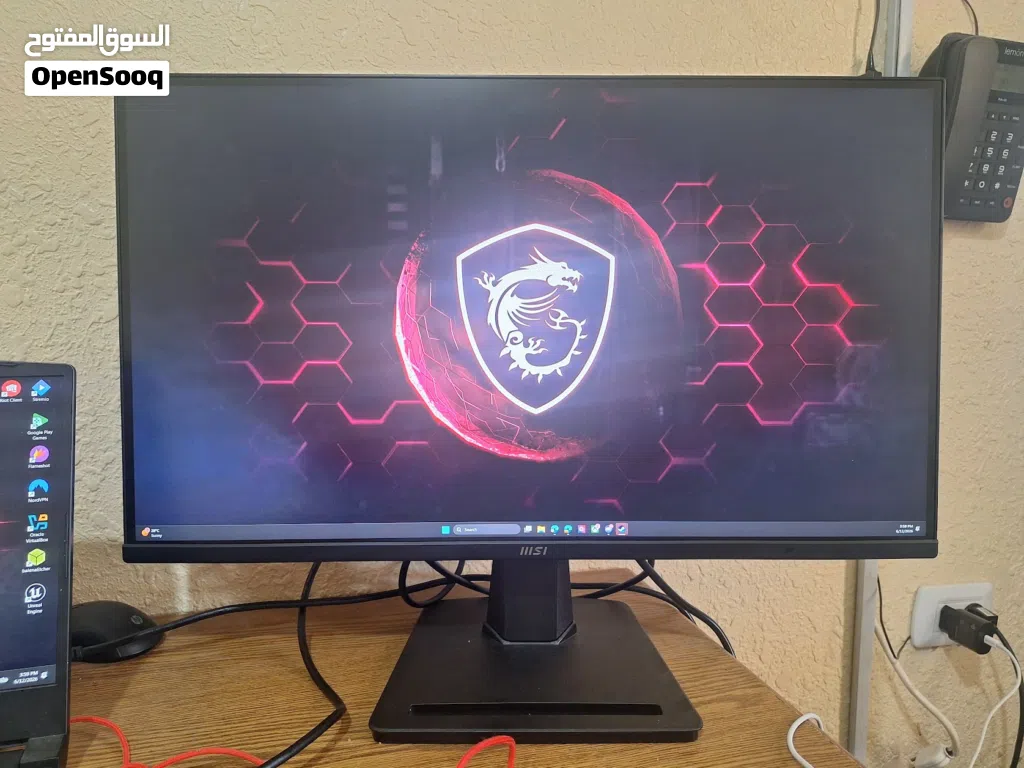 شاشة MSI بحالة الوكالة 27 إنش دقة 2K تردد 100Hz IPS مع الكرتونة