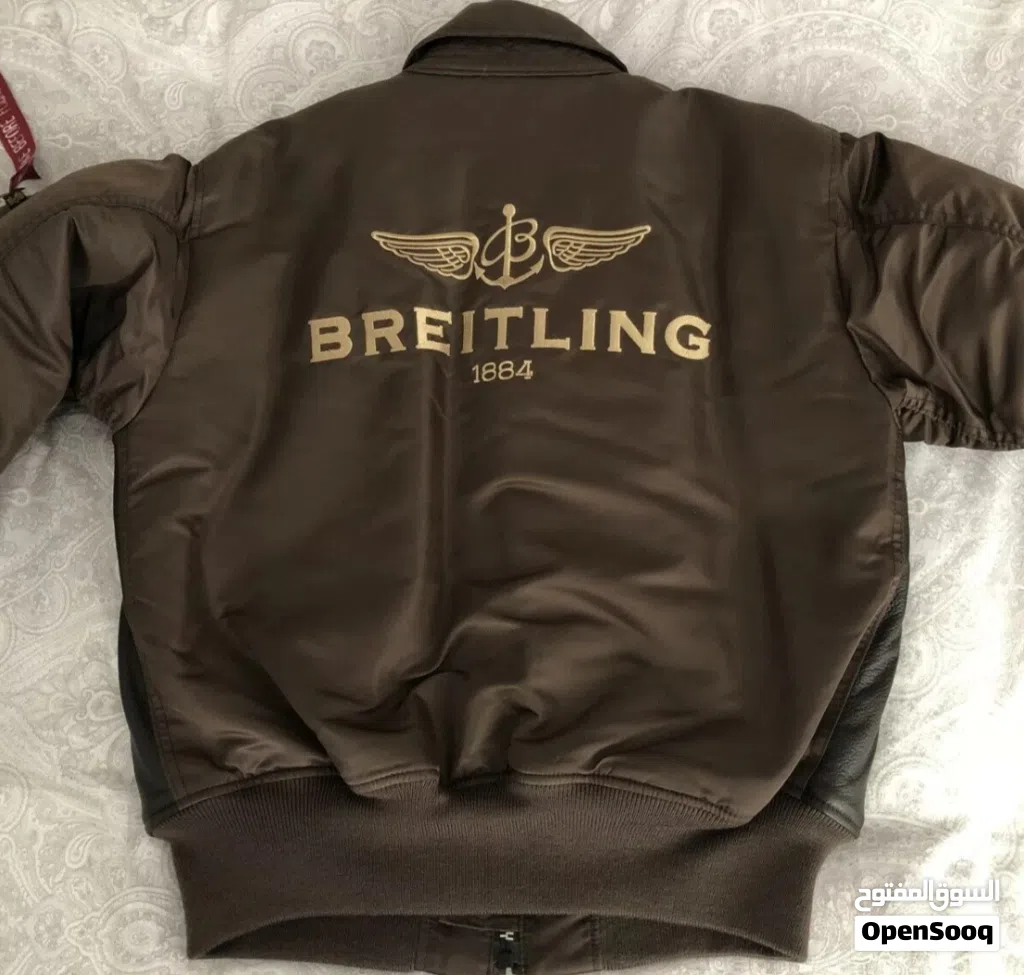 جاكيت بريتلنج Breitling Alpha Industries Leather Flying Top Gun Jacket جاكيت بريتلنغ