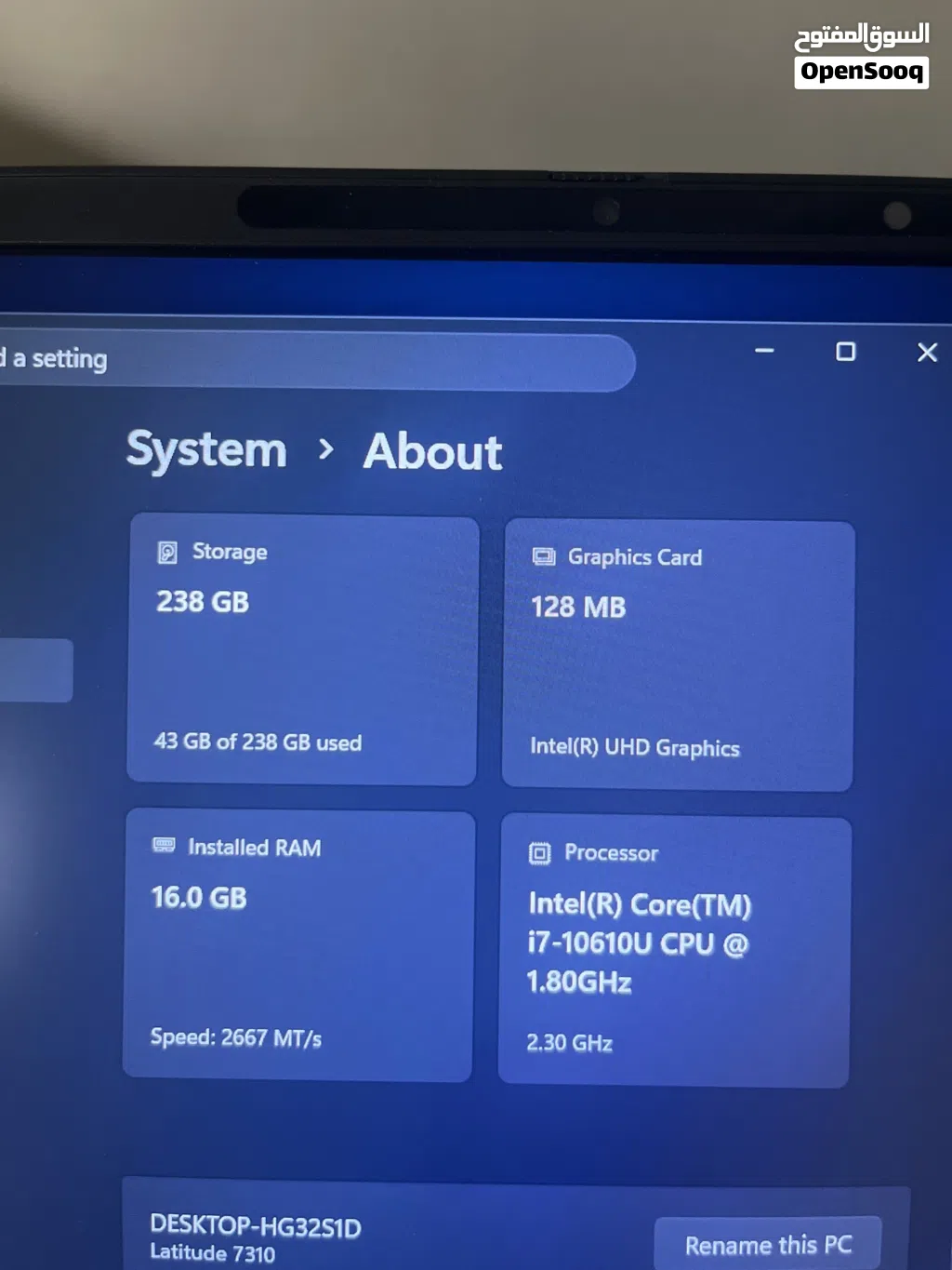 Dell latitude /core i7 gen10