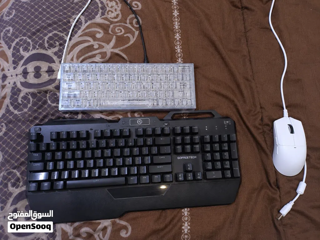 كيبوردين ممتازين و ماوس attak shark x11 الالعاب و الاستعمال المكتبي k617 و كيبورد صيني ميكانيكل