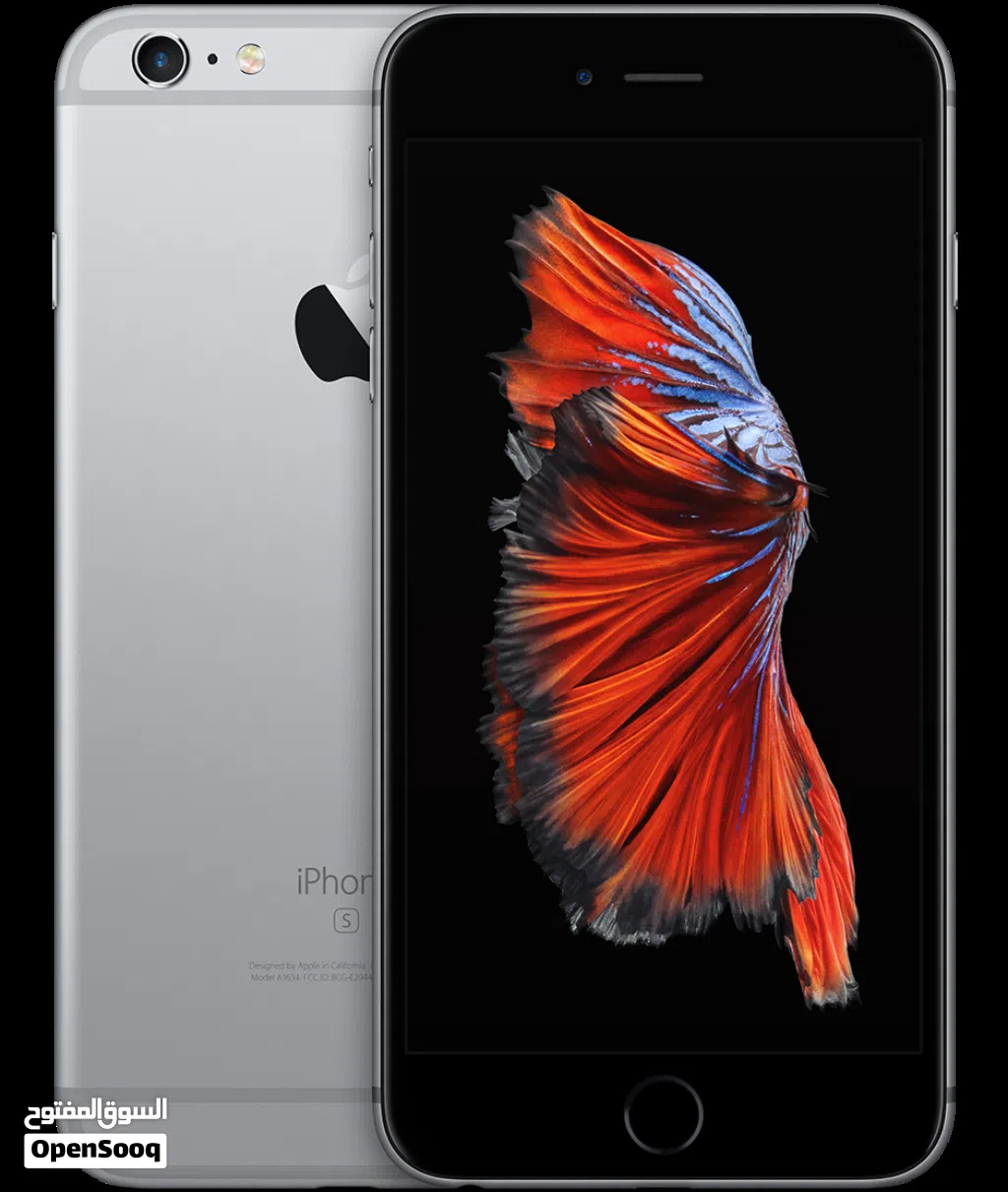 مطوب جهاز أيفون 6s plus رسمي لون رمادي ع شاشه سوداء نظيف