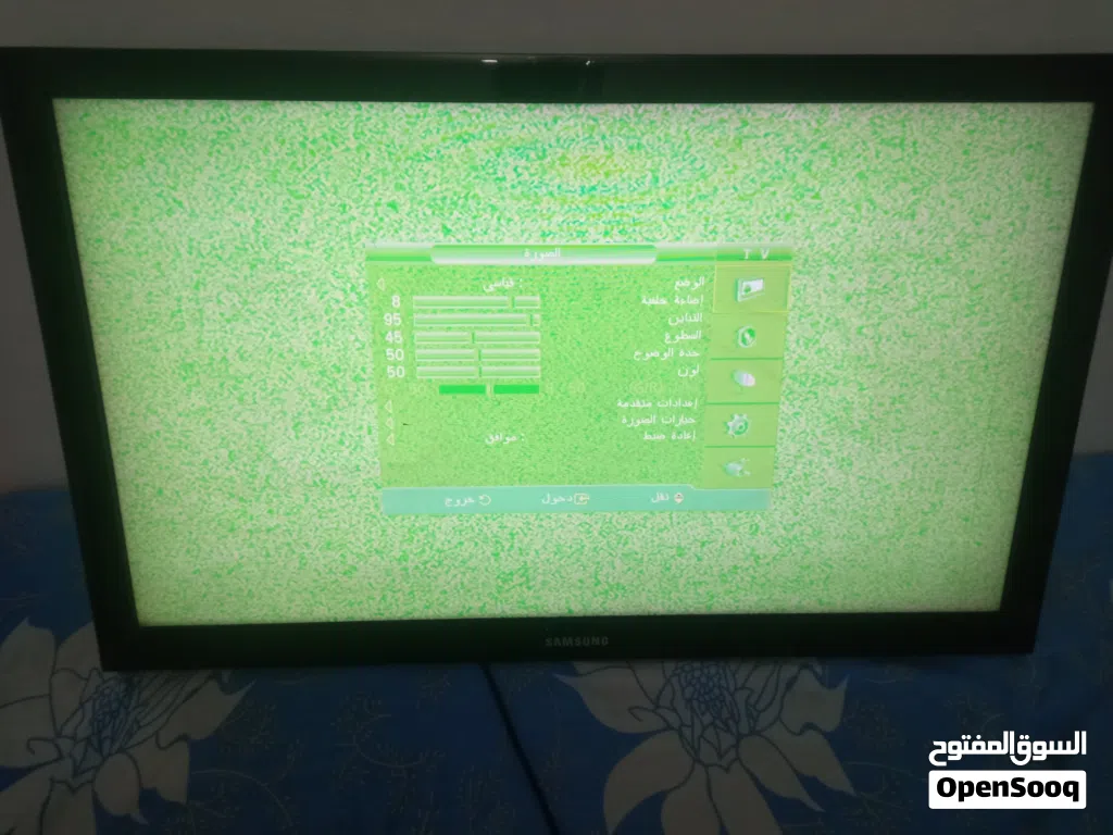 شاشه سامسونج 40 بوصه صورتها غلط