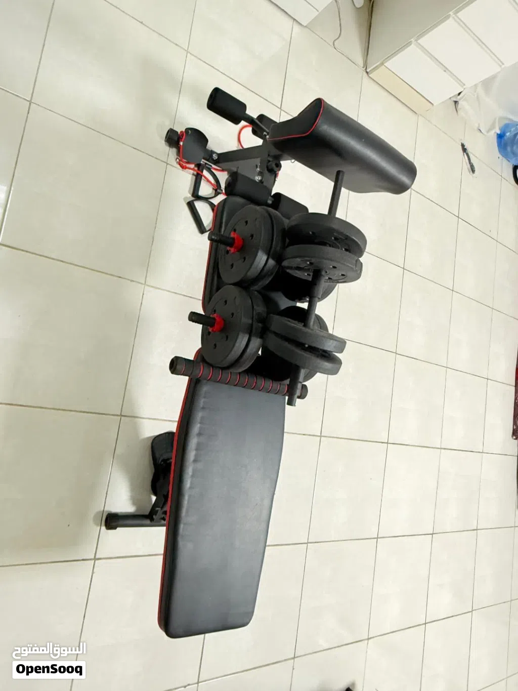 20 kg dumbbell with bench