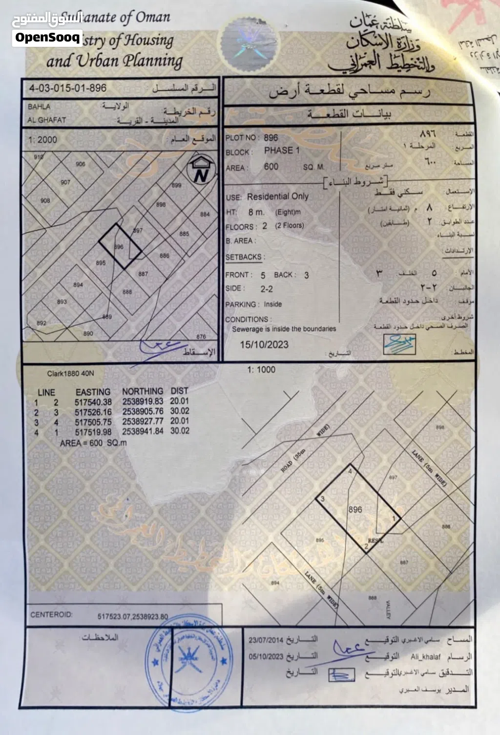 ارض سكنيه للبيع في الغافات