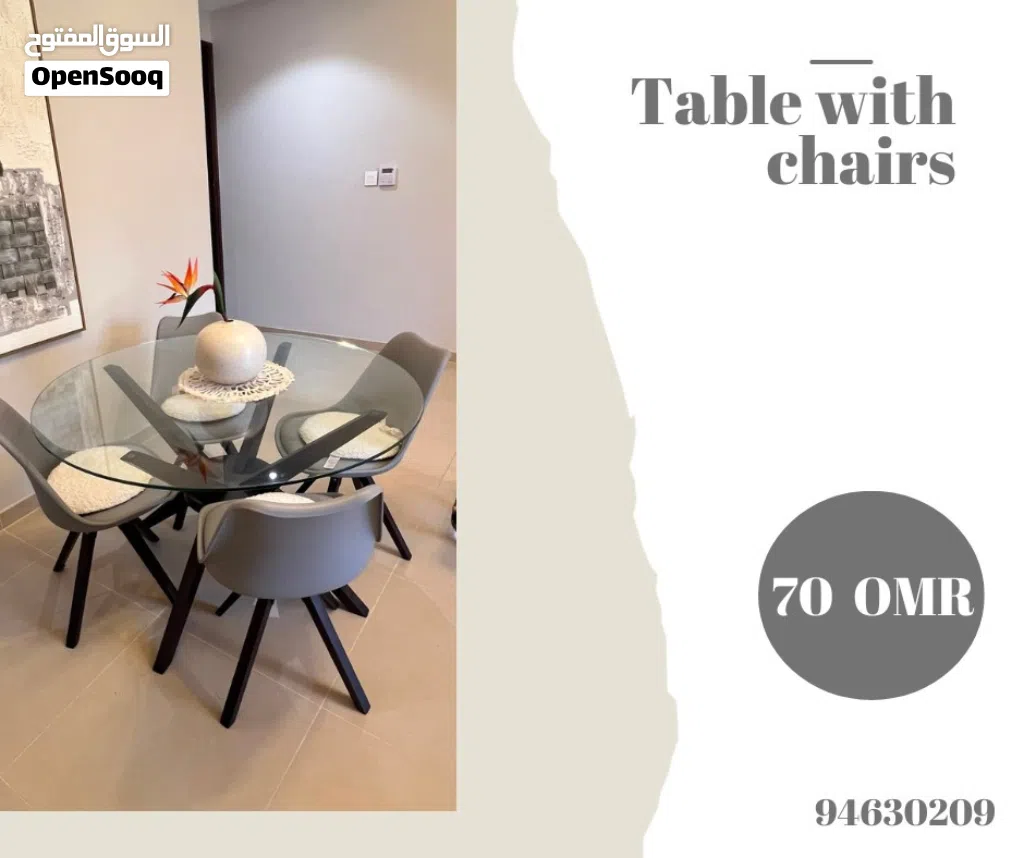 Table with 4 chairs
